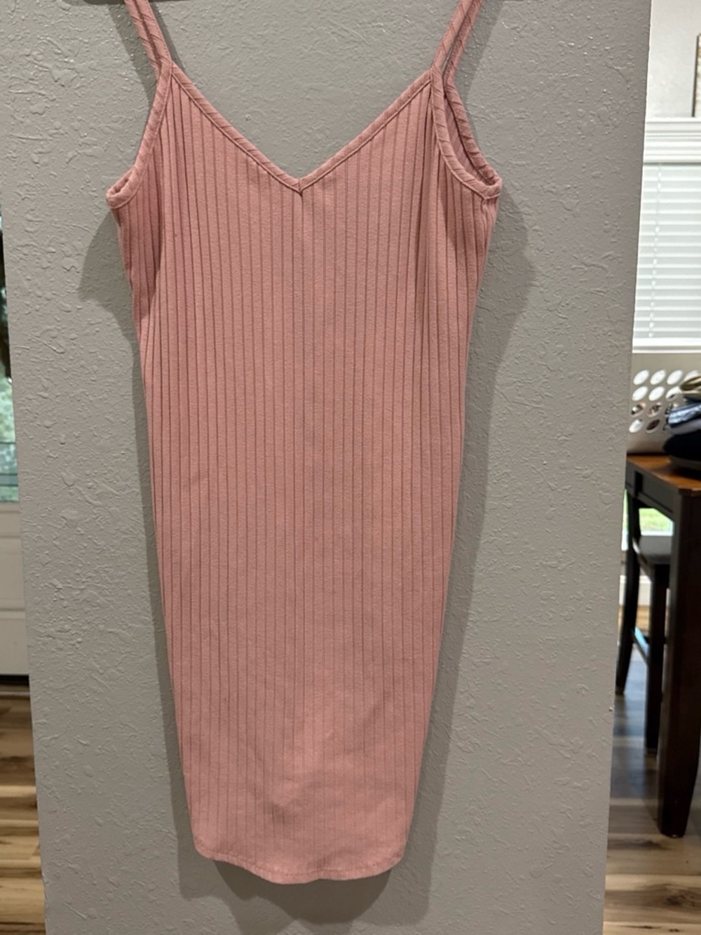 Forever 21 Ribbed Dusty Pink Midi Slip Dress
